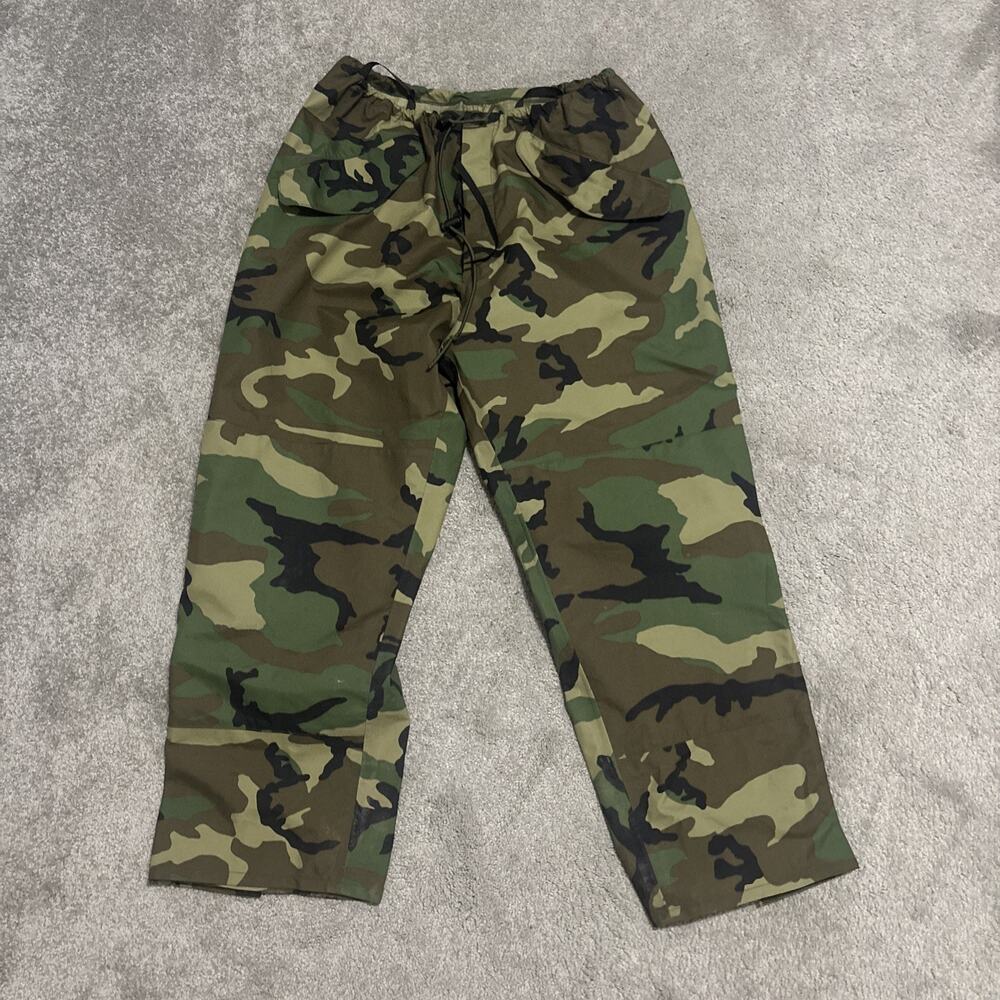 US Military ECWCS Gore-Tex Trousers Woodland Camo Large Regular Waterproof Pants